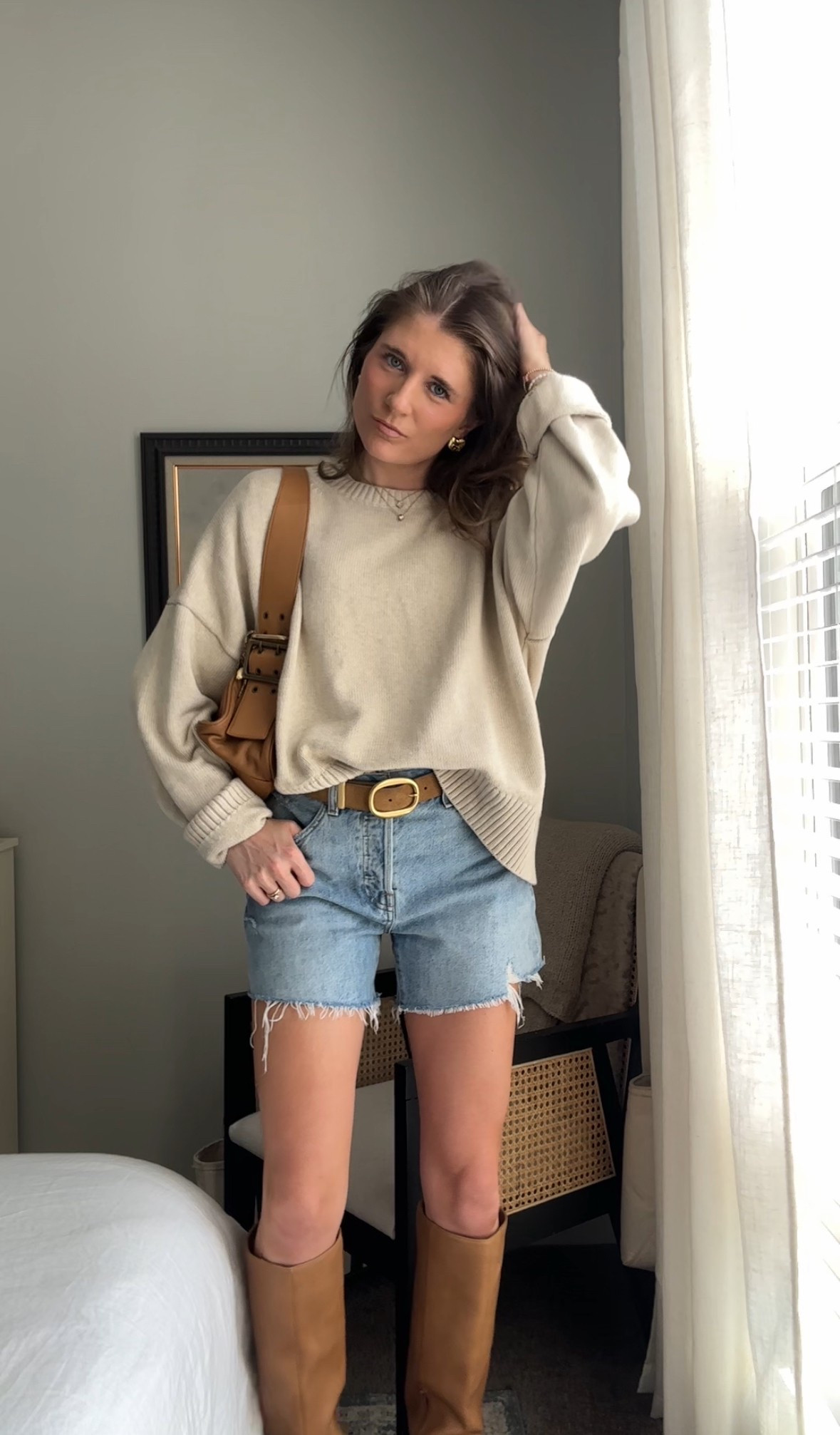 spring outfit inspo featuring my new fav denim shorts from Aritzia! #LTK #Aritzia #Spring #OOTD