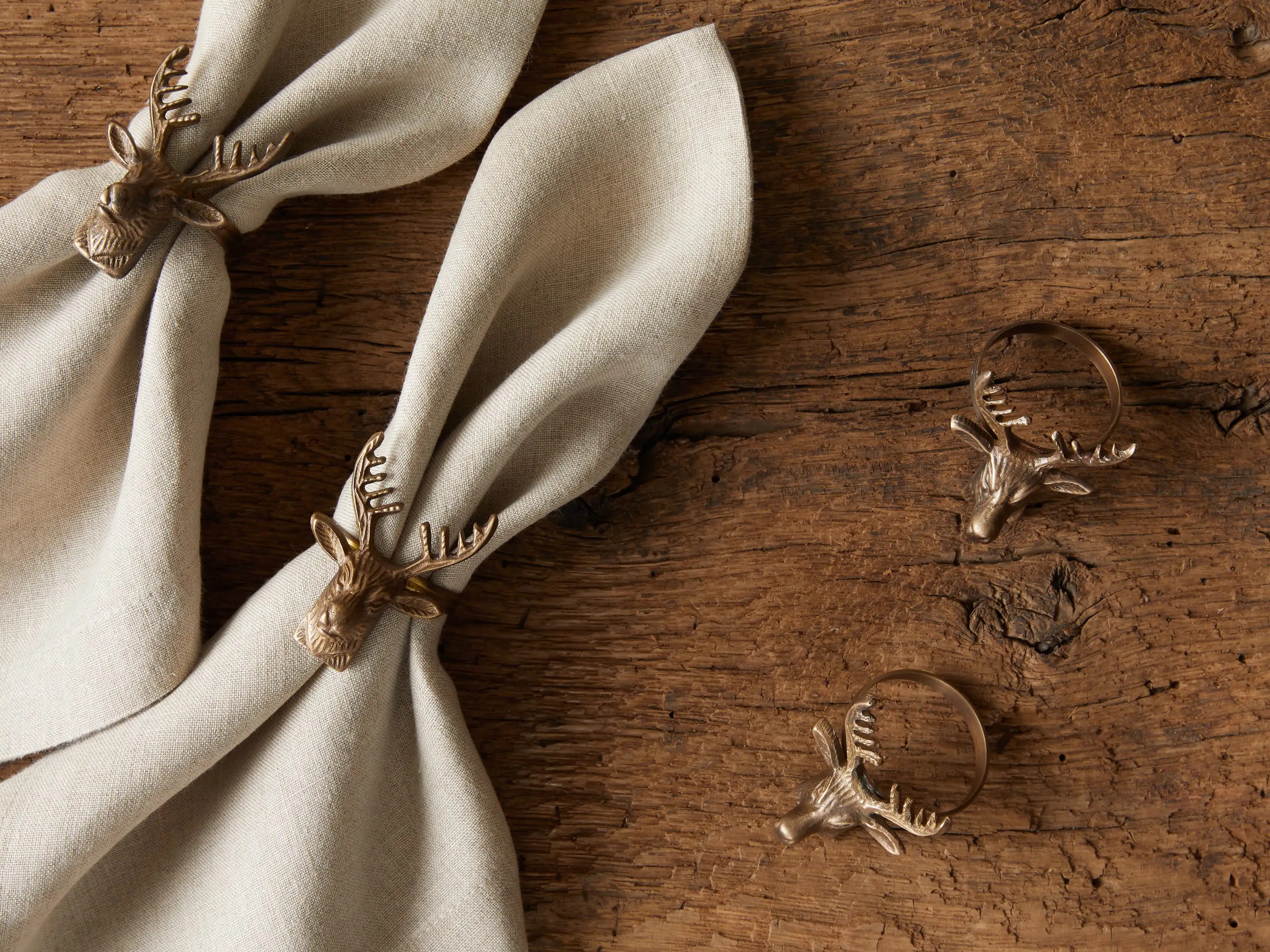 Stag Napkin Rings (Set of 4) | Arhaus