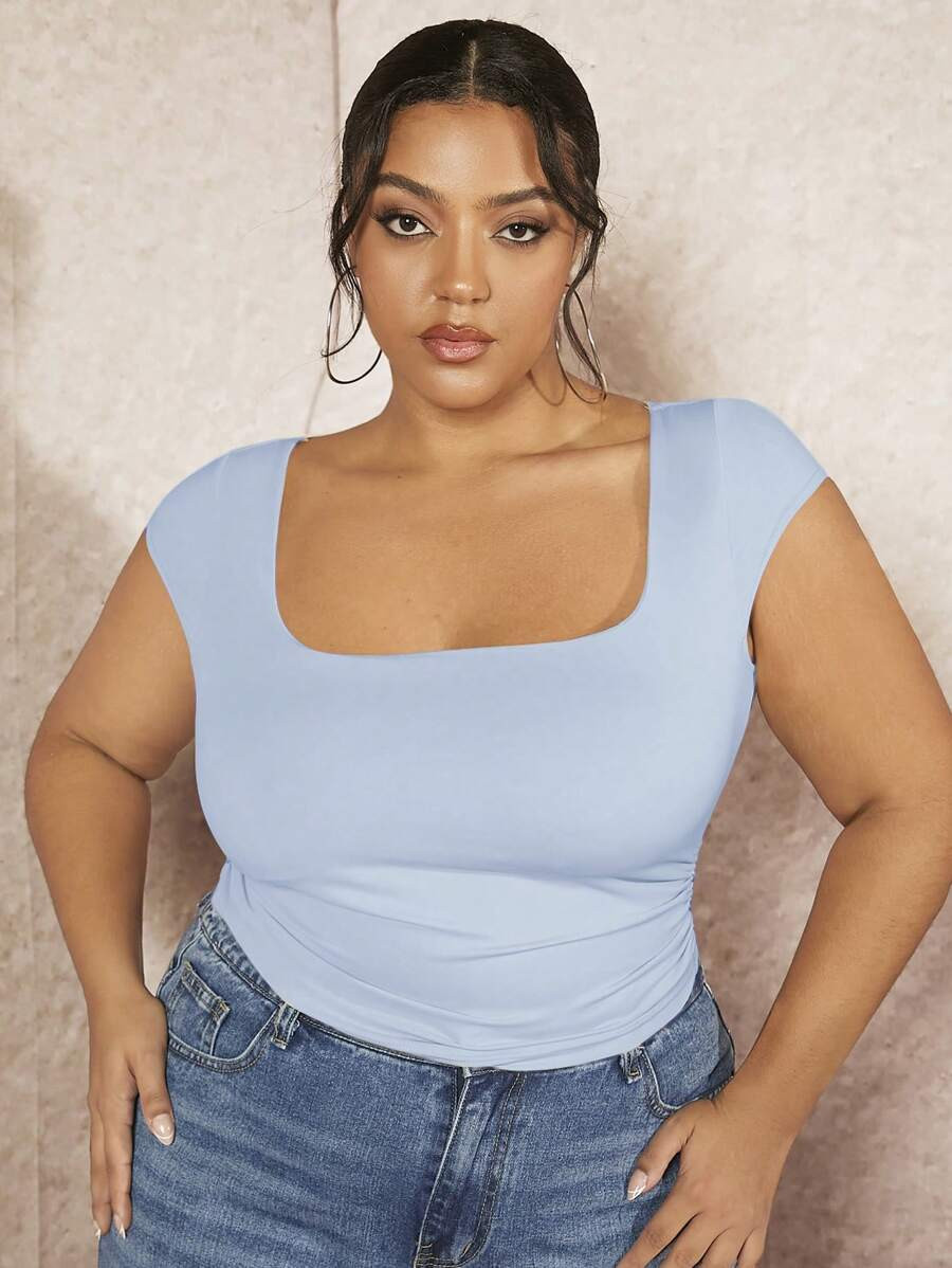 SHEIN BAE Plus Size Spring Break Cheap Clothes Summer Women Shirts Summer Tops | SHEIN