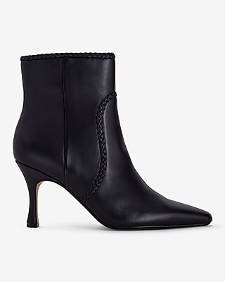 Leather Braided Ankle Booties | Express