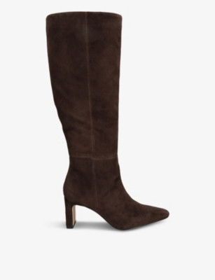 Sylvia knee-high suede heeled boots | Selfridges