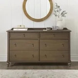 My Texas House Hartwell 6 Drawer Dresser, 61" Wide, Heritage Oak Finish | Walmart (US)