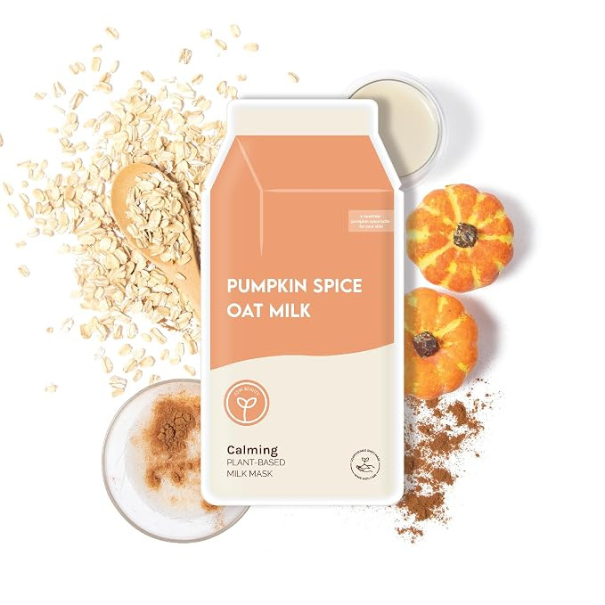 ESW Beauty Pumpkin Spice Oat Milk Face Mask, Korean Skin Care, 6 Pack | Soothing Face Mask with P... | Amazon (US)