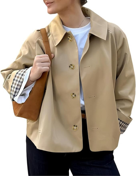 Affordable Lightweight Cropped Trench