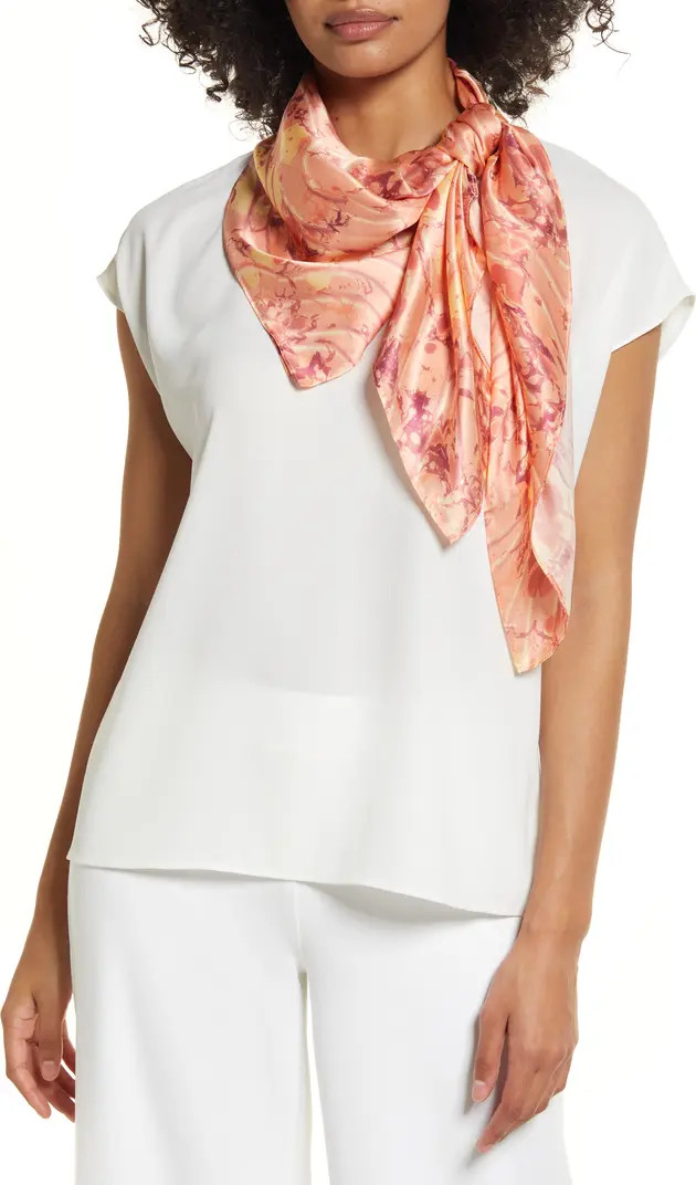 Nordstrom Large Silk Floral Square Scarf | Nordstrom | Nordstrom