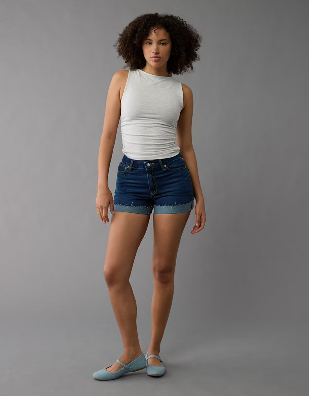 AE Strigid Curvy Super High-Waisted Relaxed Short | American Eagle Outfitters (US & CA)