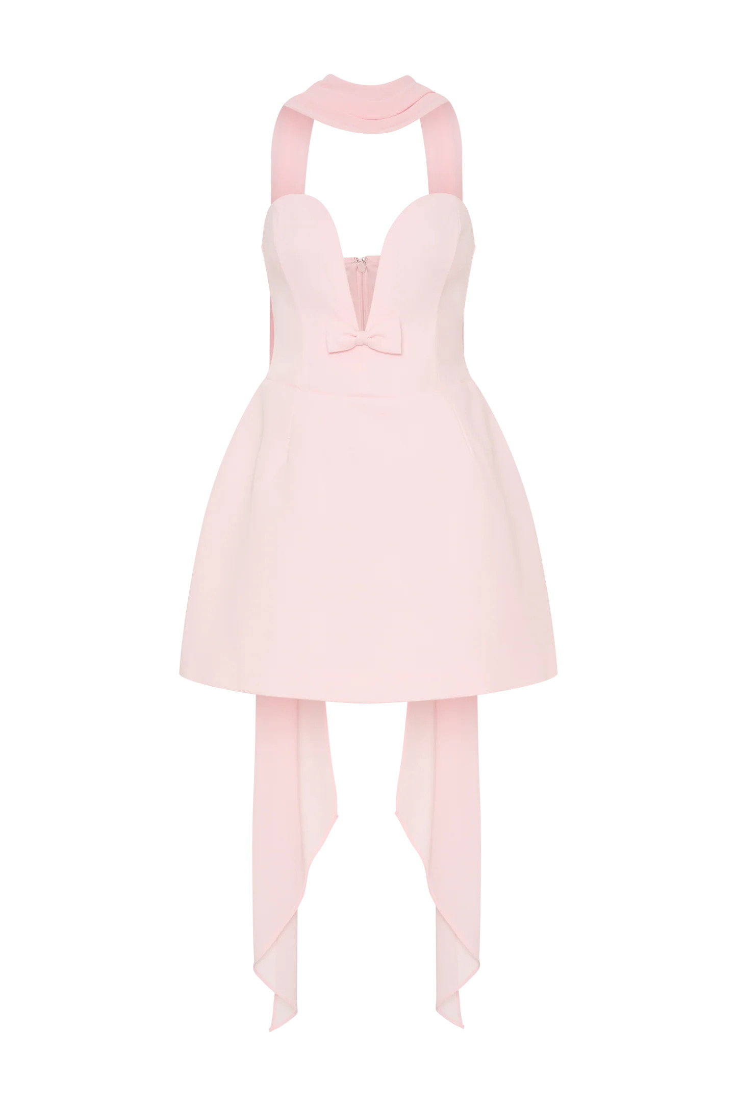 Orellia Strapless Suiting Mini Dress - Soft Pink | Meshki UK