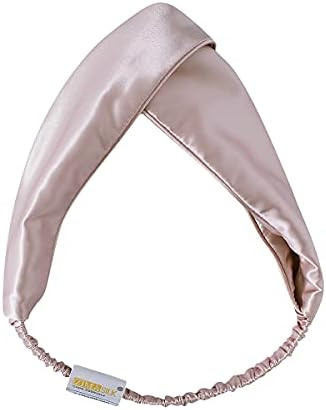 ZIMASILK 22Momme Pure Mulberry Silk Headband for Women & Girl with Silk Bordure Hemming, Elastic ... | Amazon (US)