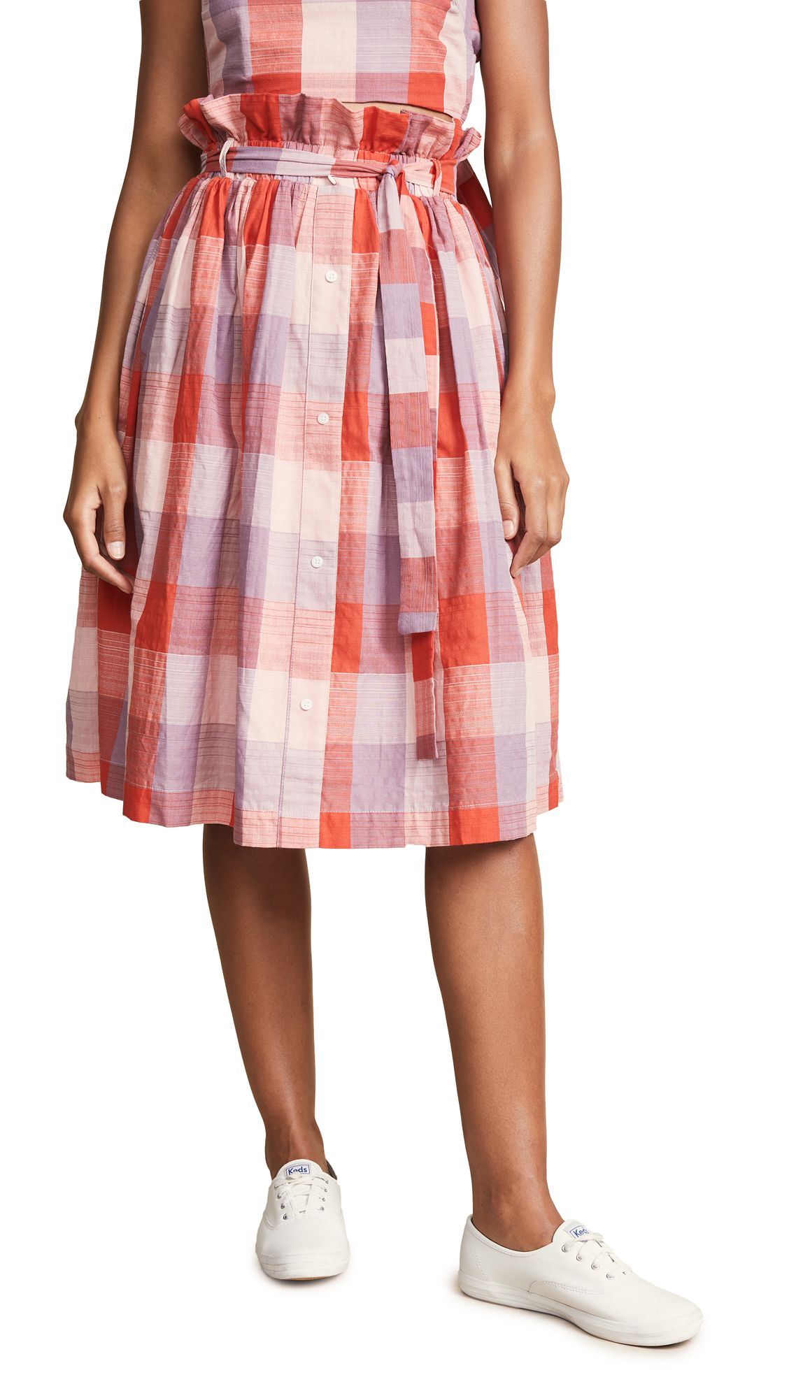 ENGLISH FACTORY Checkered Skirt | Shopbop
