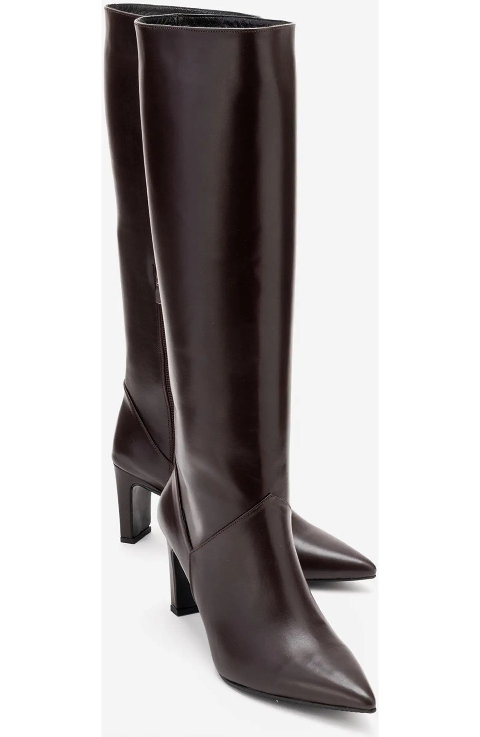 Merla Leather Block Heel Boot (Women) | Nordstrom