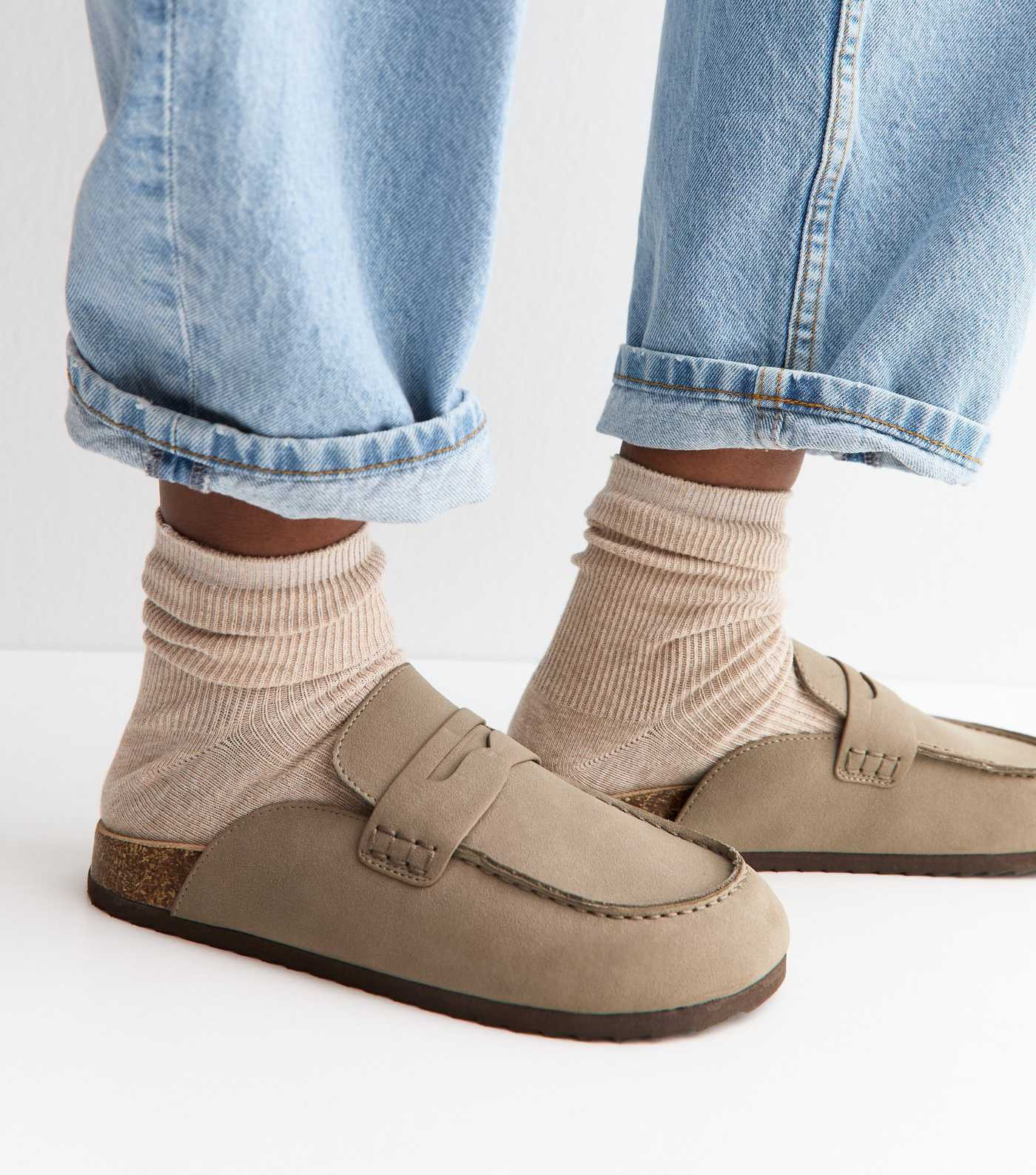 Camel Faux Suede Flat Loafer Mules | New Look | New Look (UK)