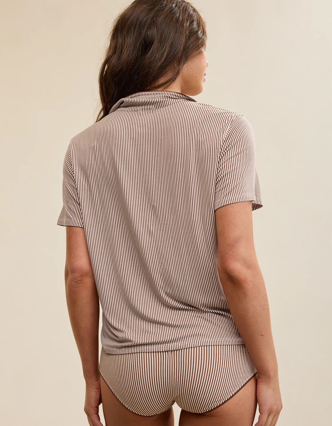 OVERSLEPT by Aerie Real Soft Short Sleeve Pajama Shirt | Aerie