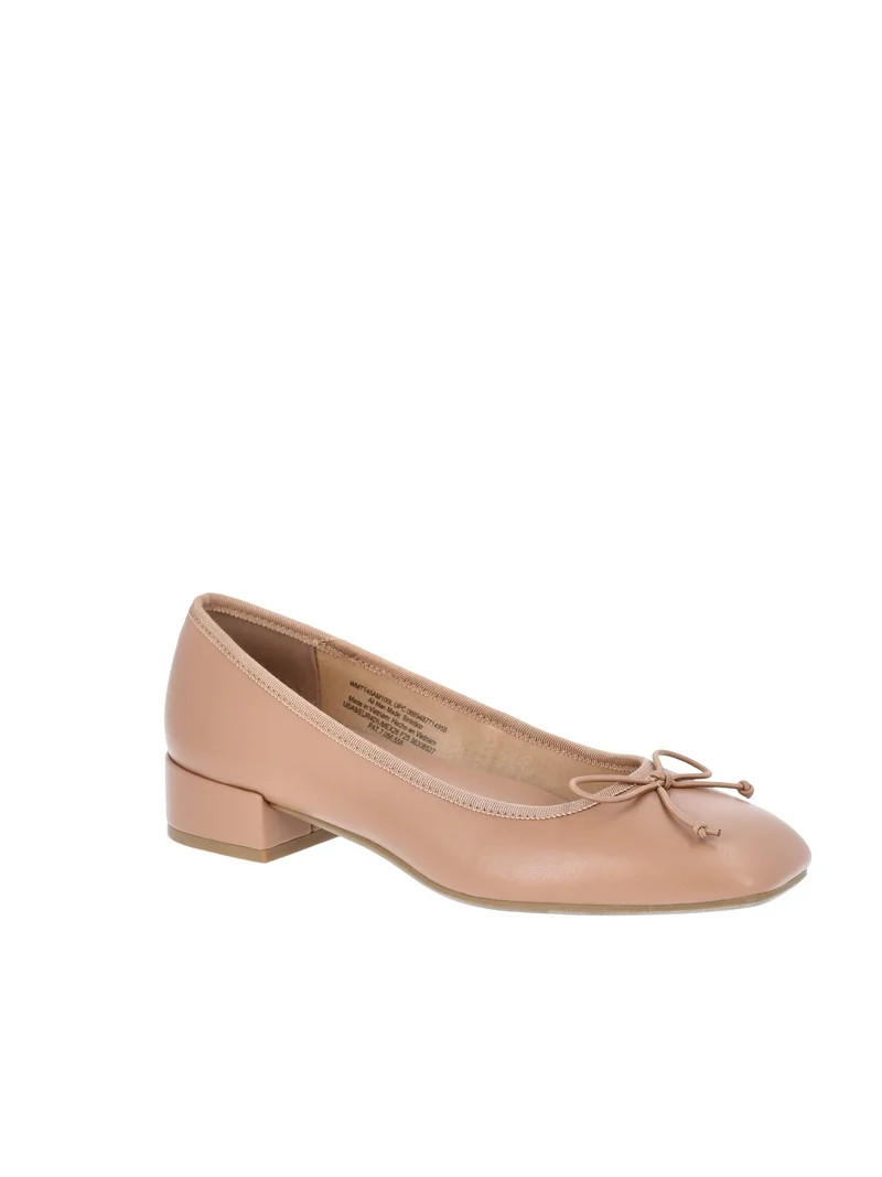 Time and Tru Women's Block Heel Ballet Shoes | Walmart (US)