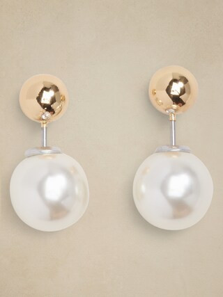 Pearl Double Sided Earrings | Banana Republic Factory
