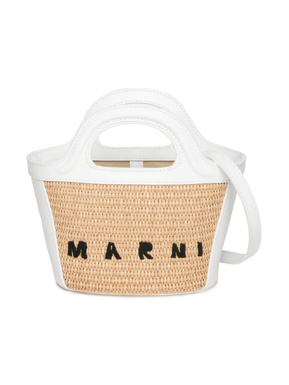 Marni Kids Small Tropicalia raffia-effect Bucket Bag - Farfetch | Farfetch Global