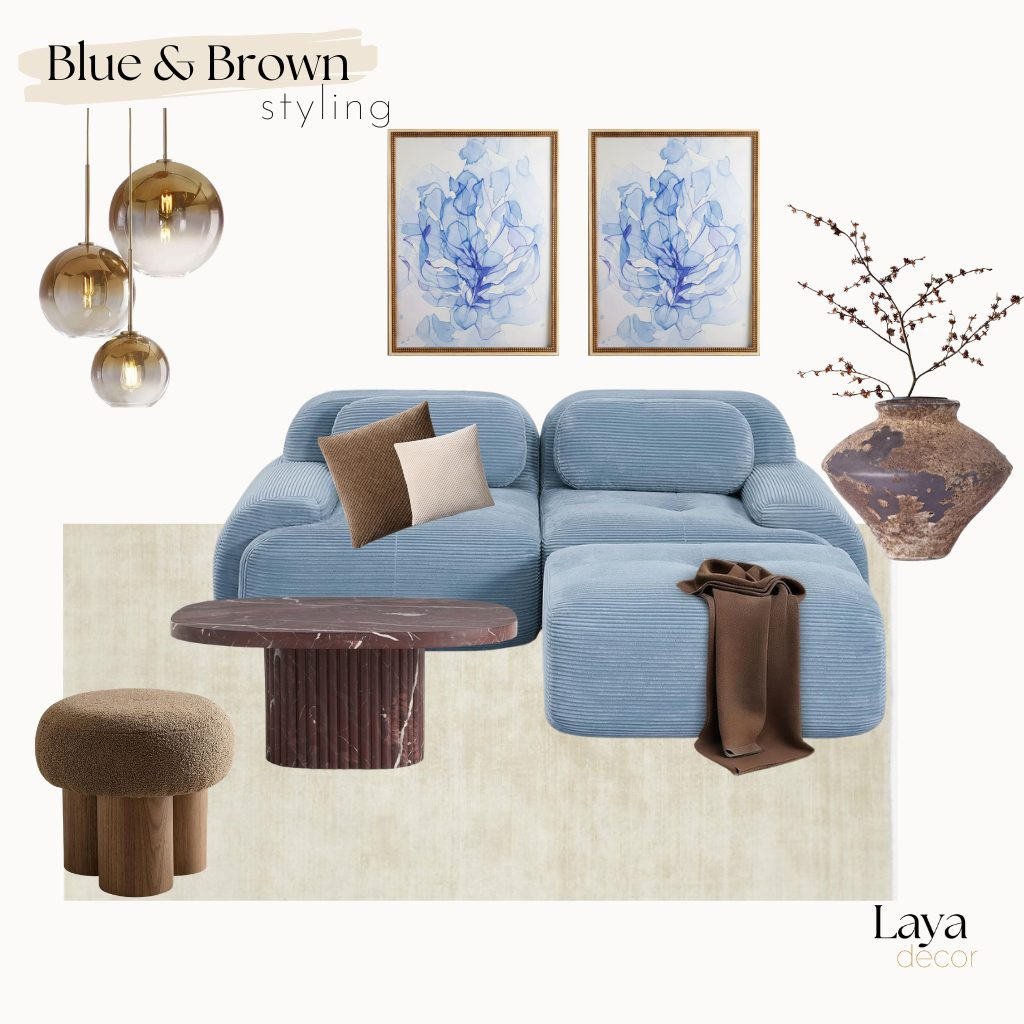 Blue + white feels cold. Blue + brown is warm, grounded, and livable. Learn how to use this surprising color combination in your home 

 #LTKHome