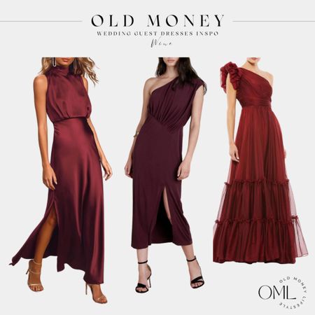 Old money inspired, wedding guest dresses, wine wedding guest, bridesmaids dresses, fall dresses for weddings 


#LTKHoliday #LTKwedding #LTKparties