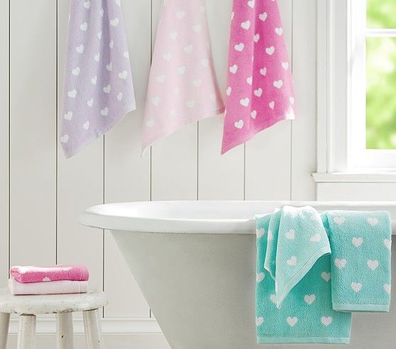 Heart Bath Towel Collection | Pottery Barn Kids