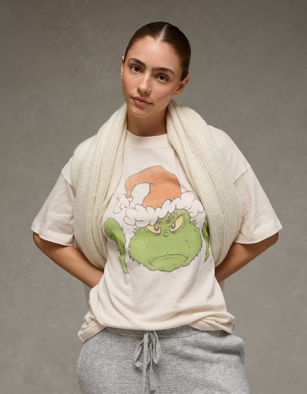 AE Grinch Relaxed Graphic T-Shirt | American Eagle Outfitters (US & CA)