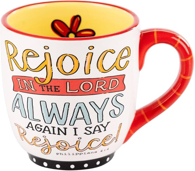 Glory Haus Rejoice in the Lord 16 oz Ceramic Coffee Mug - Mugs for Hot Chocolate, Tea, and Coffee... | Amazon (US)