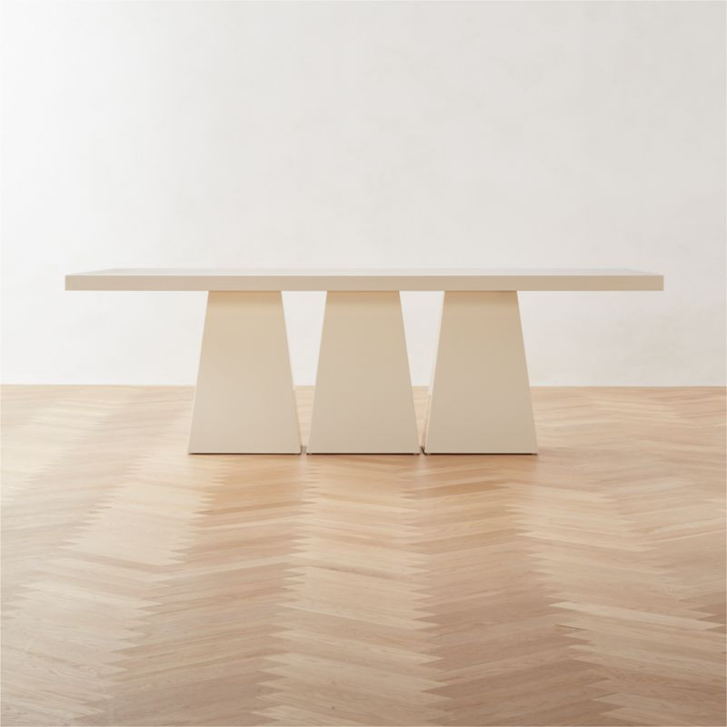 Goetz Modern Lacquered White Dining Table | CB2 | CB2