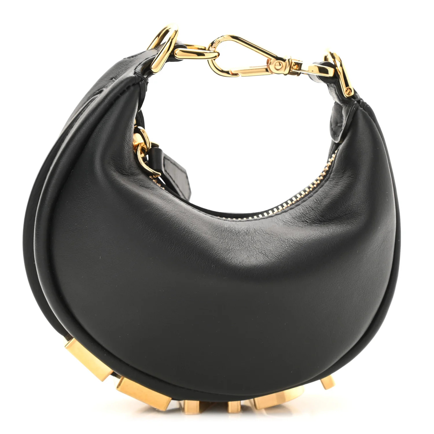 Calfskin Nano Fendigraphy Hobo Charm Black | FASHIONPHILE (US)