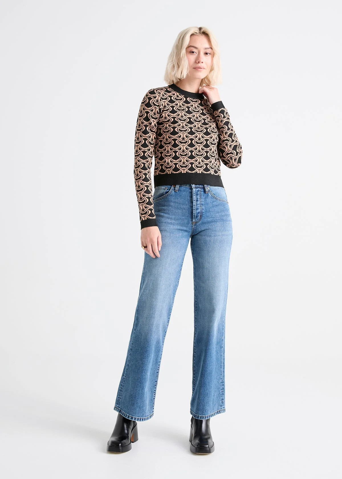 Midweight Denim Wide Leg (Button Fly) - Vintage | DUER