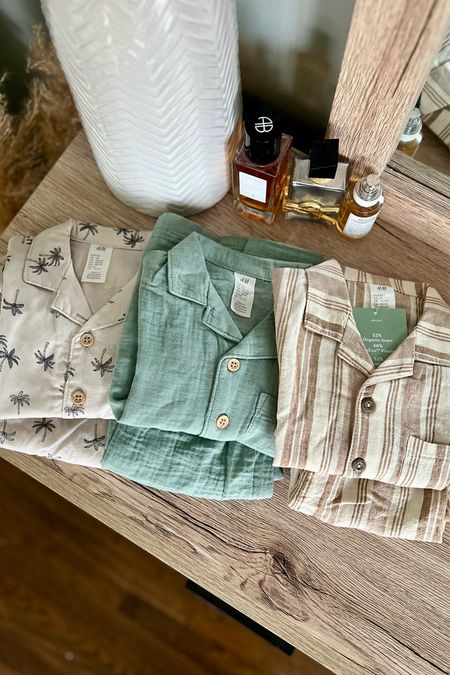 H&M Toddler Boys Spring Linen Matching Sets 