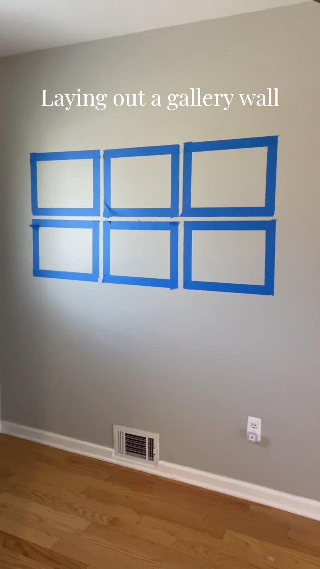This is how I lay out my gallery wall before ever hammering a nail into the sheetrock. It allows you to measure the correct spacing and make sure the frames are level, without unnecessary nail holes. 

#gallerywall #homestyling #homedesign #homestyle #DIYhome #DIYproject #walldecor #pictureframes #hallwaydecor

#LTKHome #LTKSaleAlert