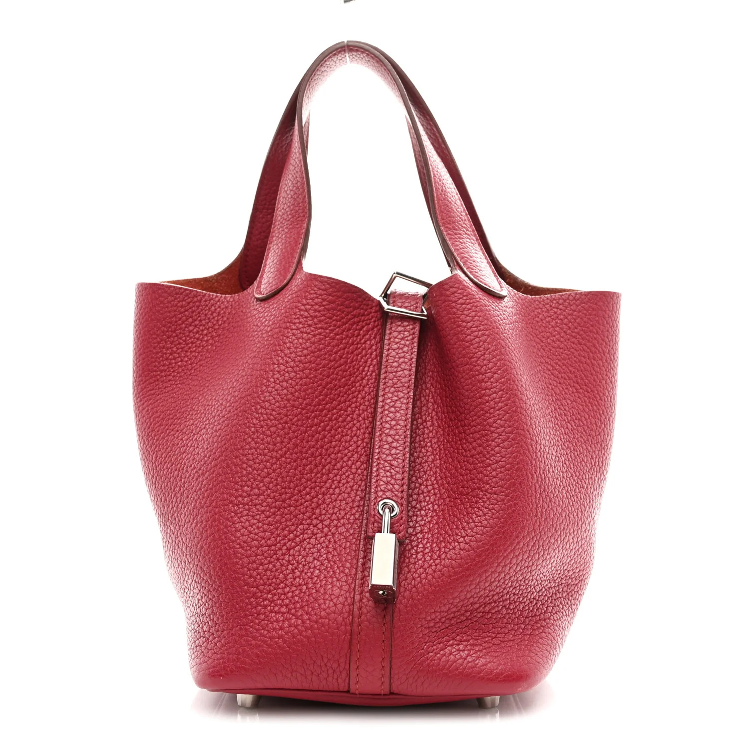 Taurillon Clemence Picotin Lock 18 PM Rubis | FASHIONPHILE (US)