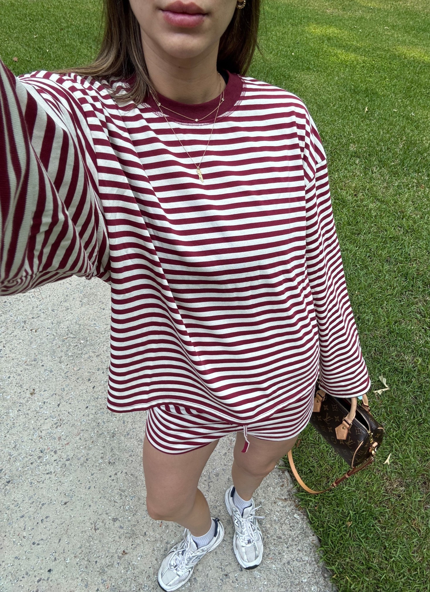 Matching stripe set
Spring outfit 
Ootd
Casual outfit 


#LTKmomlife #LTKootd #LTKdayinmylife