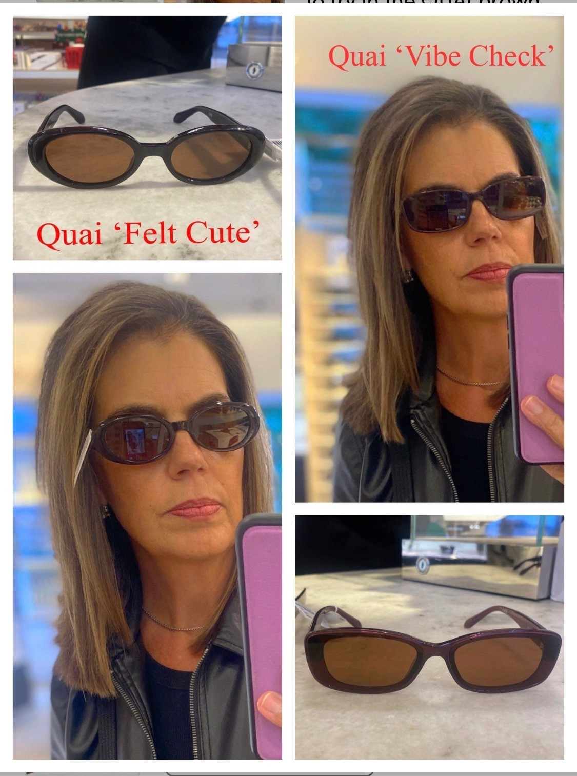 ‼️SALE ALERT ‼️ 
Quay “vibe check” sunnies in plum brown, now under $50

New colors now available in “Vibe Check” for Spring! 🕶️



#LTKSaleAlert #LTKTravel #LTKSwim