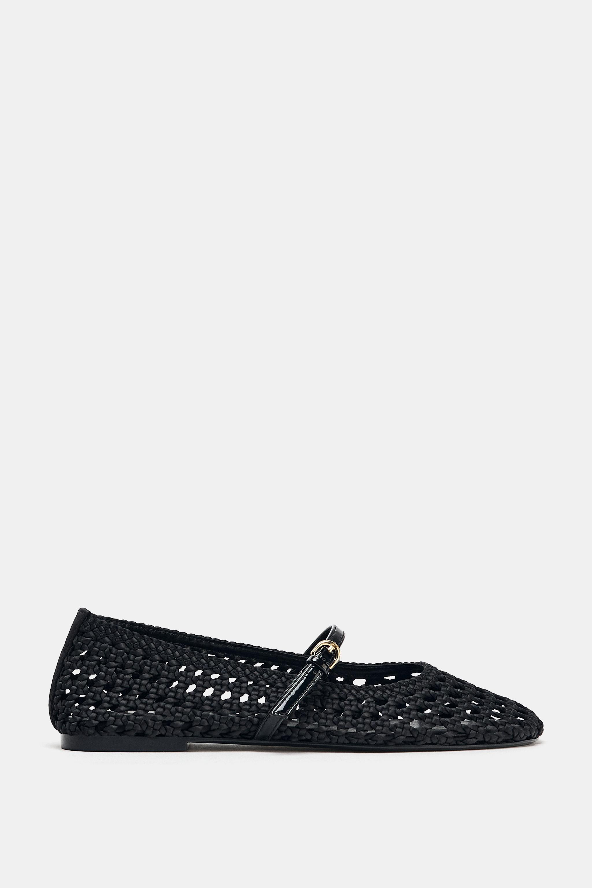 WOVEN STRAP BALLERINAS | Zara AU