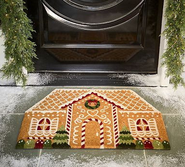 Gingerbread House Light Up Doormat | Pottery Barn (US)