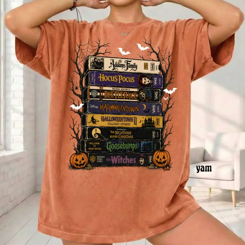 Comfort Colors Vintage Halloween VHS Shirt, Retro Spooky Season Tee, Funny Halloween Movies T-shi... | Etsy (Global)