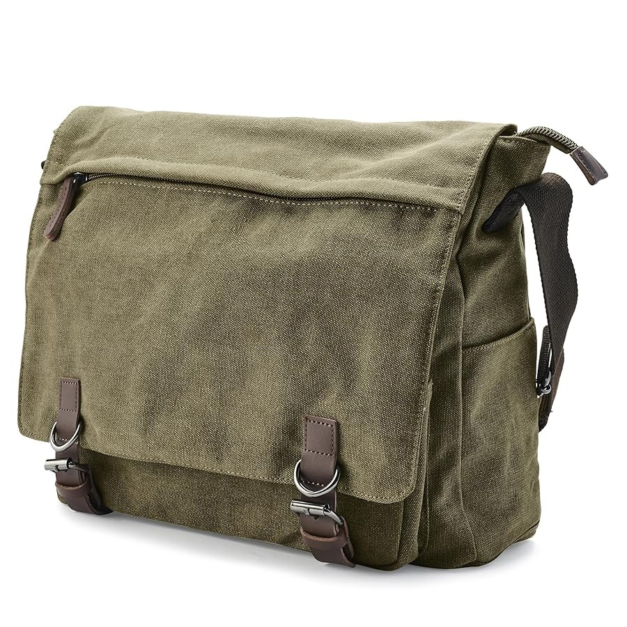 Trendhim Bag Messenger Men's Grey | Canvas Satchel & Laptop Bag made of Durable Materials | Danis... | Amazon (UK)