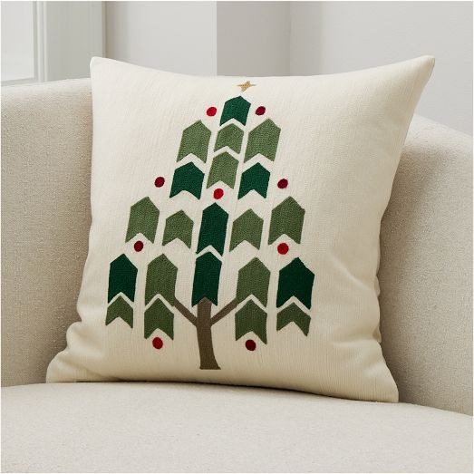 Crewel Folk Tree Pillow Cover | West Elm (US)