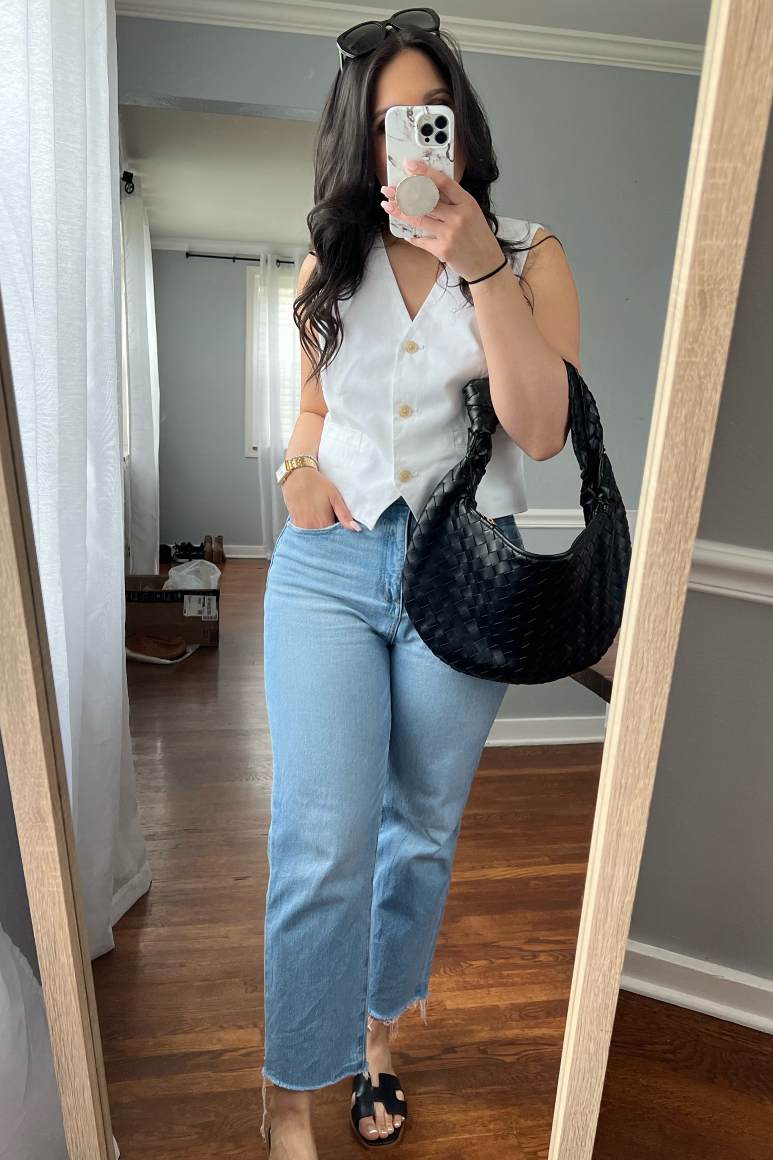Spring outfit, summer outfit, waistcoat, white vest, what to wear in spring, what to wear this summer, casual outfit, casual spring outfit 

#LTKFindsUnder50 #LTKShoeCrush #LTKItBag