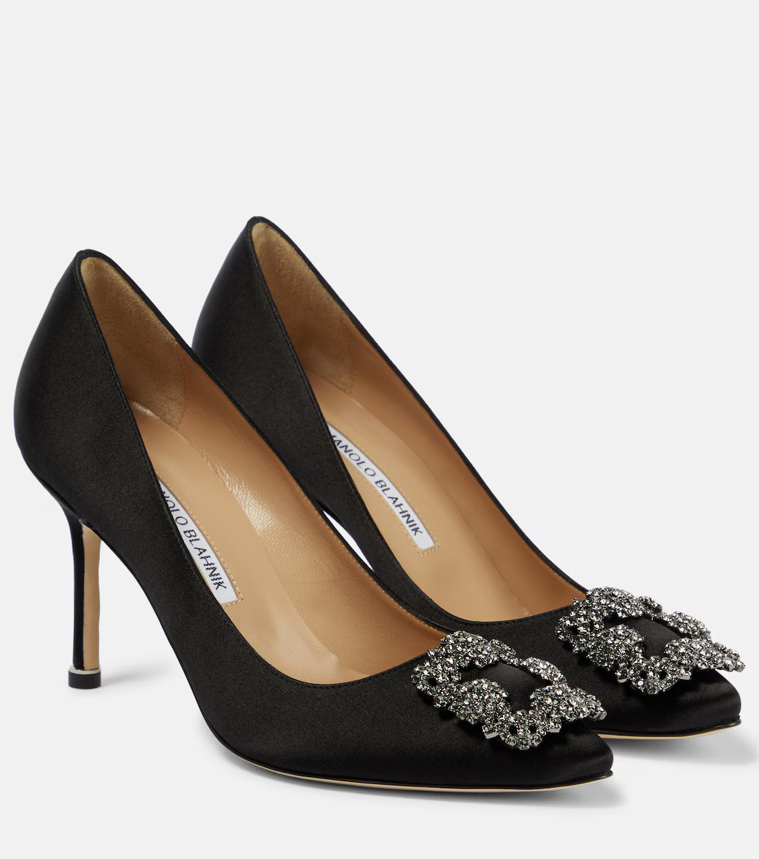Verzierte Pumps Hangisi 90 aus Satin | Mytheresa (DACH)