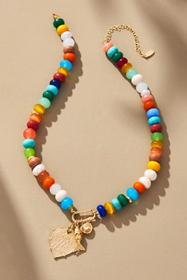 Beaded Cluster Charm Necklace | Anthropologie (US)