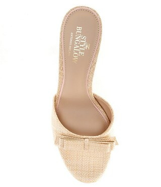 Antonio Melani x The Style Bungalow Manana Bow Coated Raffia Slide Mules | Dillard's | Dillard's