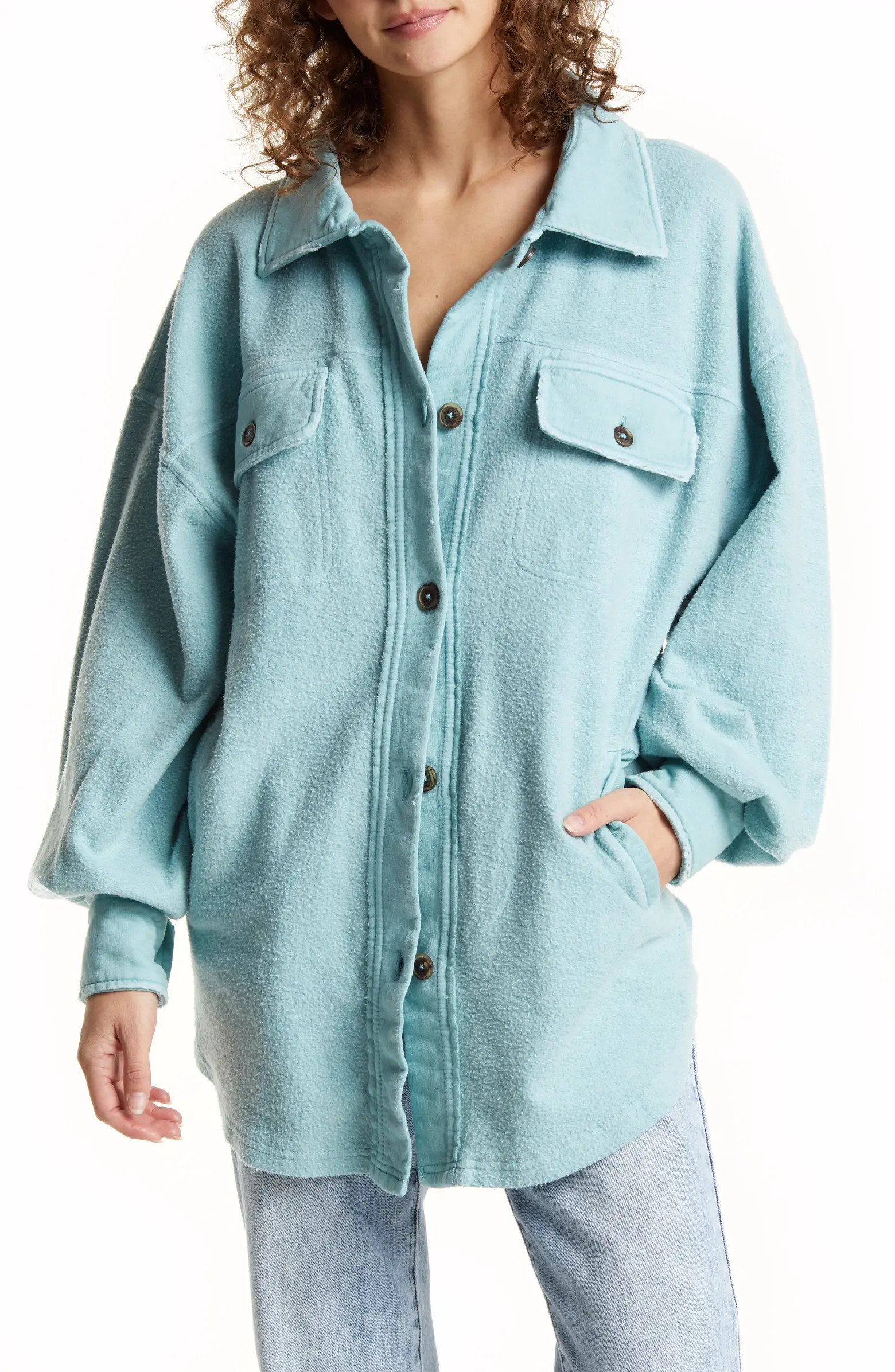 Free People We the Free Ruby Fleece Shirt Jacket | Nordstrom | Nordstrom