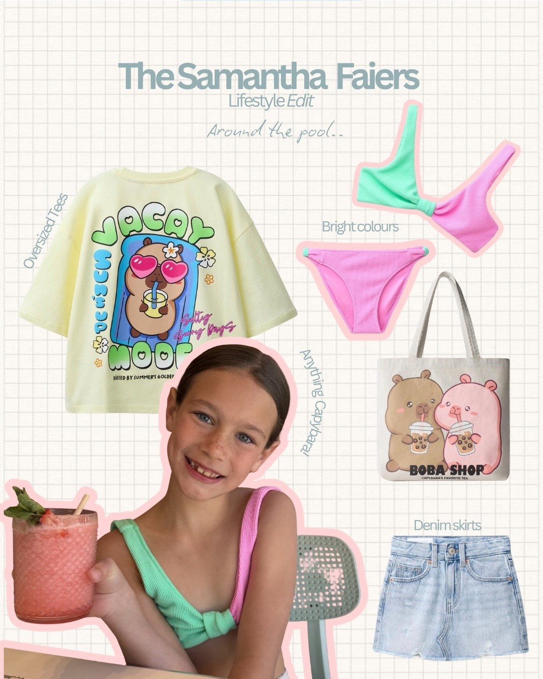 If it’s got a capybara on it, 
she needs it!! 😄 🌈 ✨ 🩷

Loved Rosie in this little Zara swim set! 
I’ve added some extra bits from her wish list that I’ve tagged below 🧷

This girl is fully in her capybara era 🐾💫