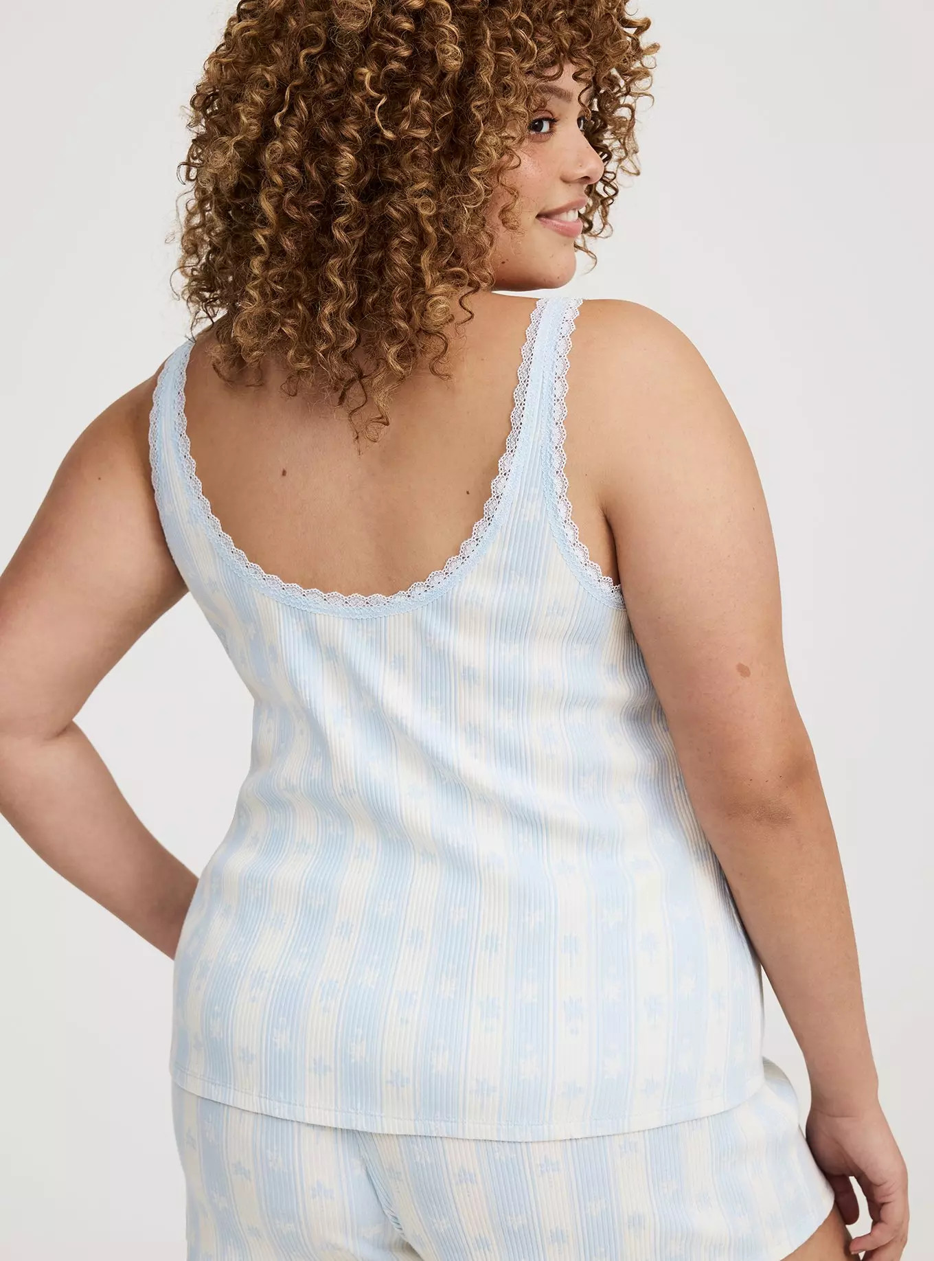 Cotton Rib Lace Trim Sleep Tank | Torrid (US & Canada)