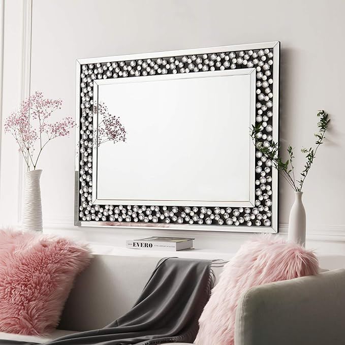 KOHROS Art Decorative Wall Mirrors Large Grecian Venetian Mirror for Hotel Home Vanity Sliver Mir... | Amazon (US)