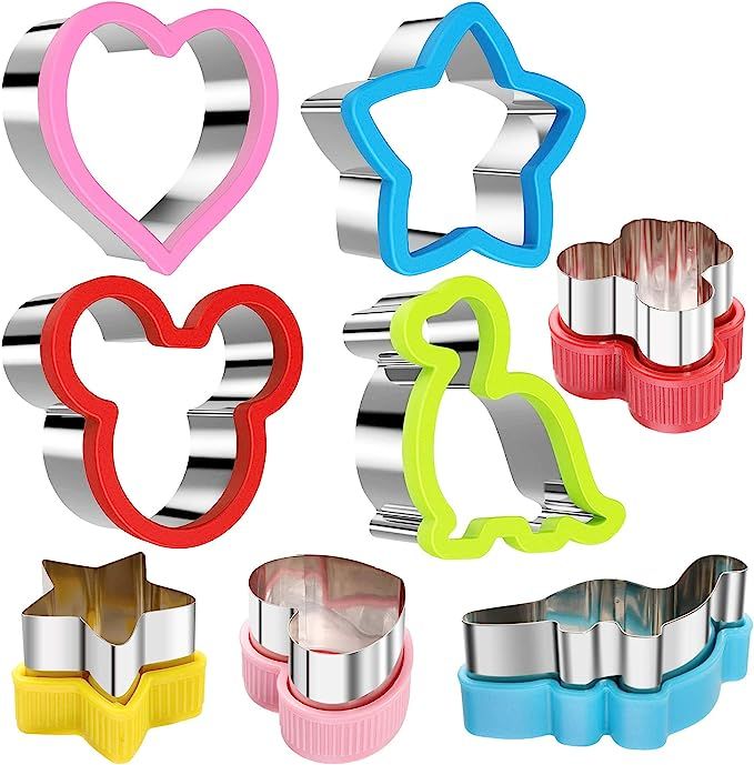stbeyond Stainless Steel Sandwiches Cutter set, Mickey Mouse & Dinosaur & Heart & Star Shapes San... | Amazon (US)