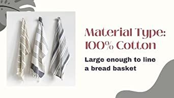 Creative Co-Op Tan & Grey Striped Cotton Tea Towels (Set of 3 Pieces) Entertaining Textiles, Grey... | Amazon (US)