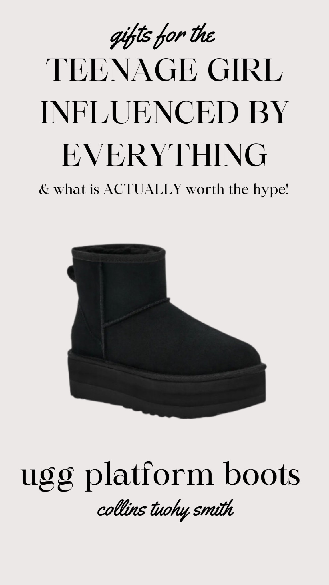 GIFT GUIDE SERIES: the ugg platform boots! I bought them in black and I think they are so underrated in this color 👢👢

#LTKSeasonal #LTKHoliday #LTKGiftGuide