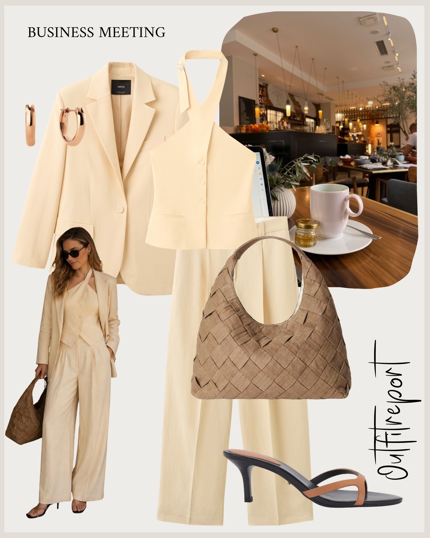 Butter yellow matching business suit 

#LTKeurope #LTKsummer #LTKspring