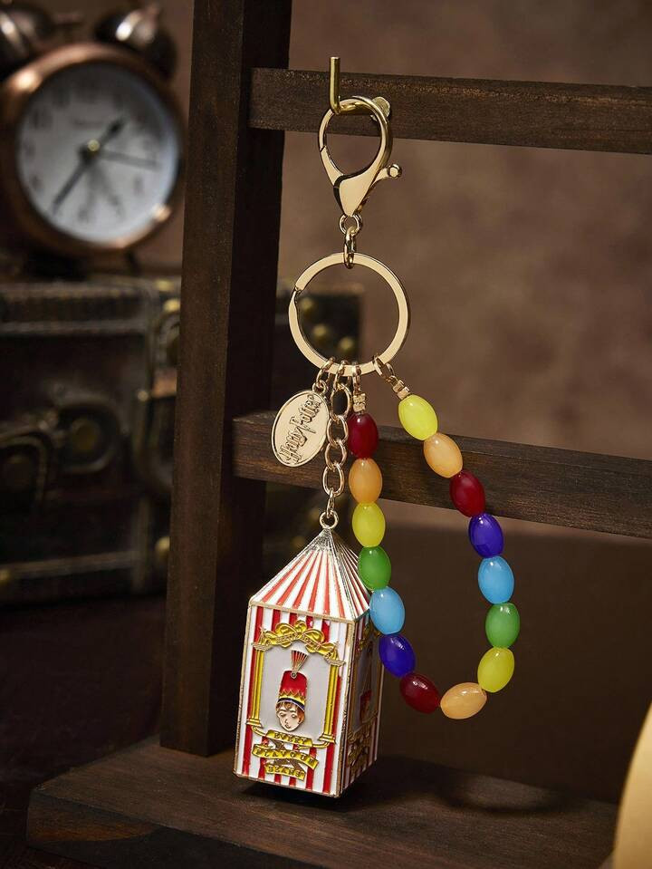 HARRY POTTER X SHEIN Flavour Beans Shaped 3 D Zinc Alloy Keychain Bag Charm, Handmade Beaded Colorful Gold Gift Collectible Christmas,Gift Ideas | SHEIN